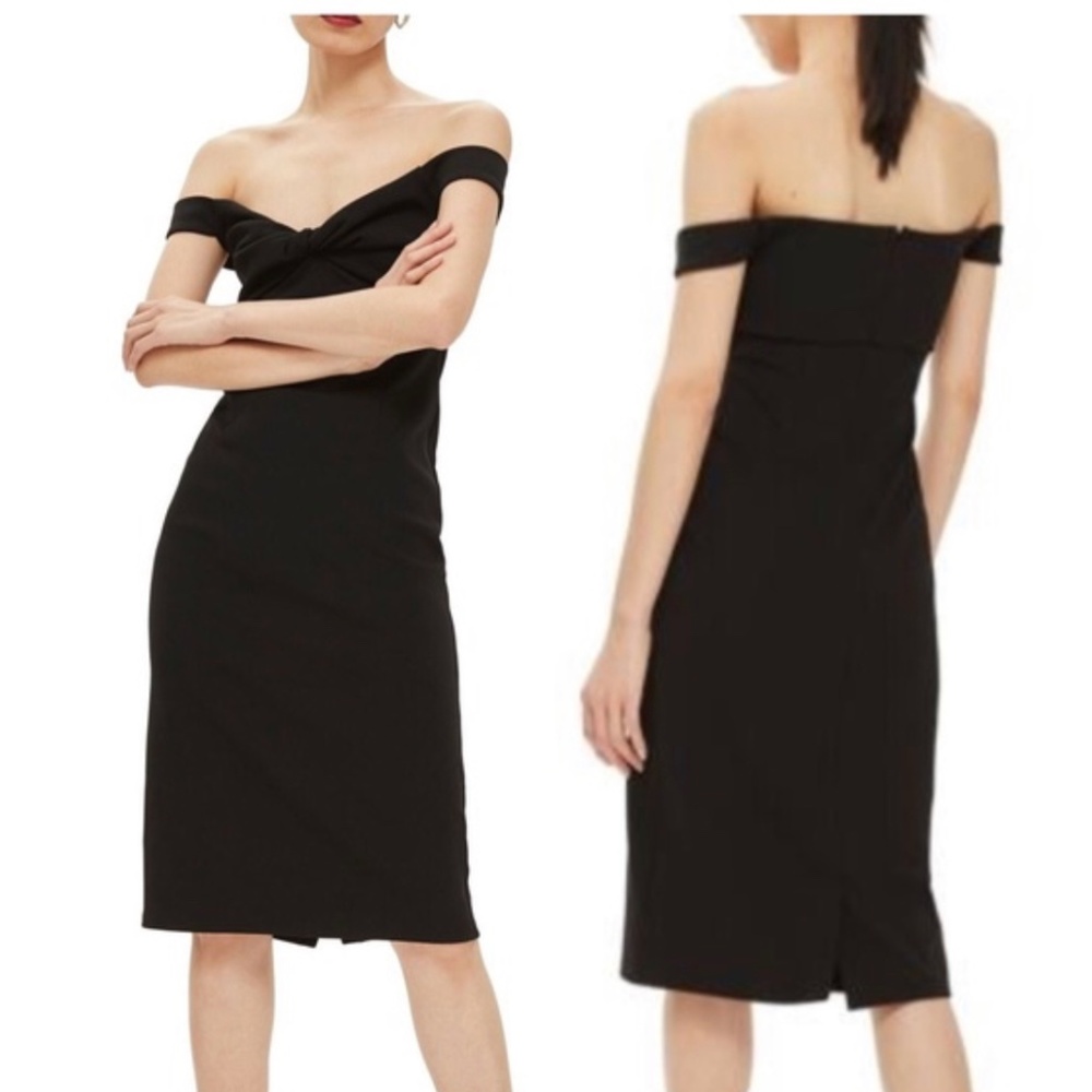 Top Shop Twist Off the Shoulder Sheath
